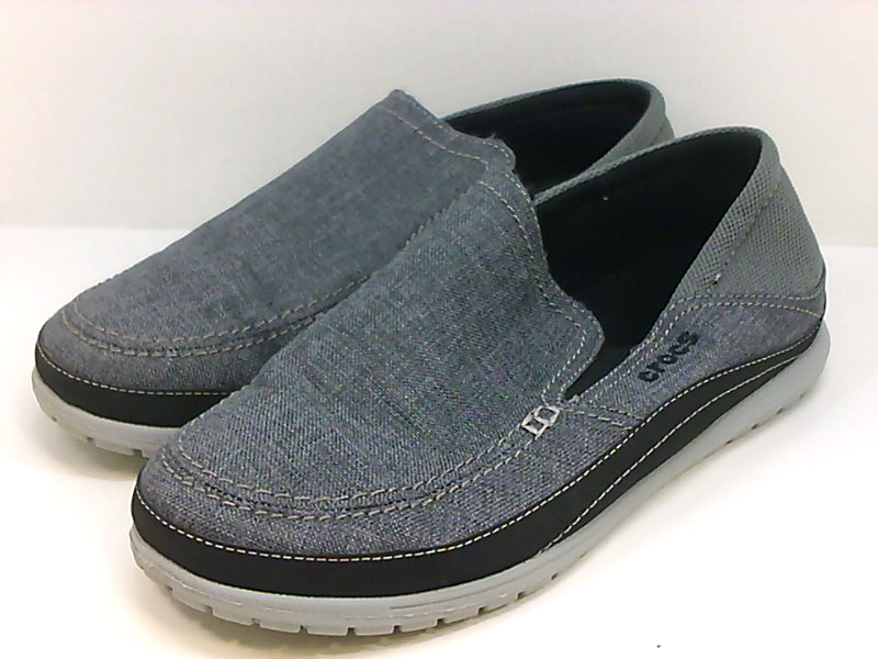 Crocs Men's Santa Cruz Playa Slip-on Loafer, Graphite/Light Grey, Size ...