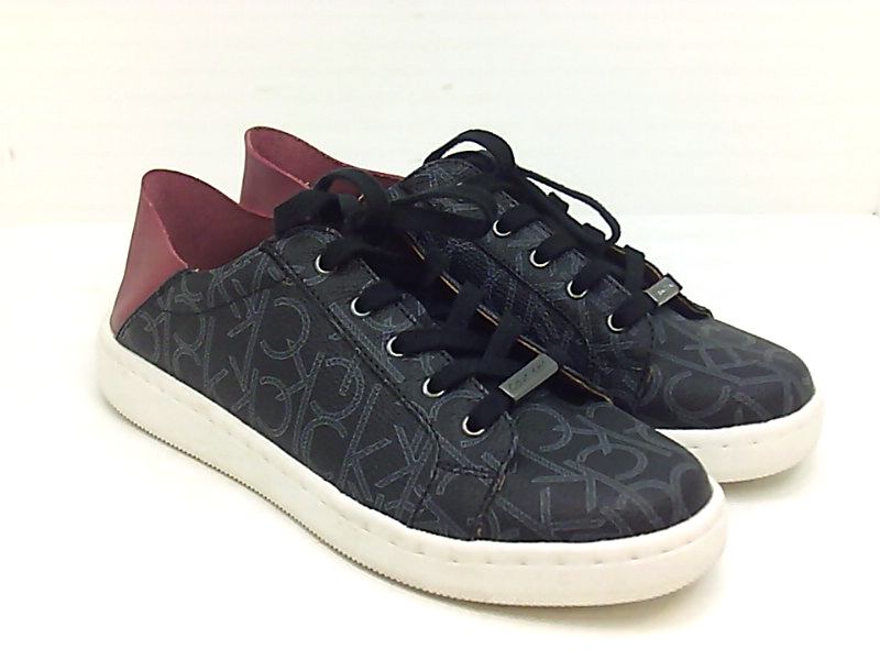 Calvin Klein Womens Danica Low Top Lace Up Fashion Sneakers, Black ...