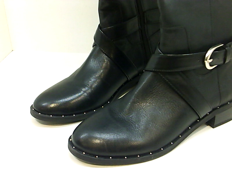 INC International Concepts Womens Fadora Boot Leather Round Toe, Black ...