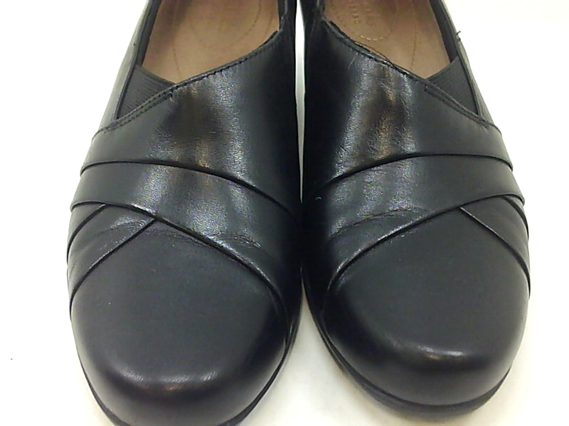 CLARKS Womens Rosalyn Adele Leather Closed Toe Classic, Black Leather ...