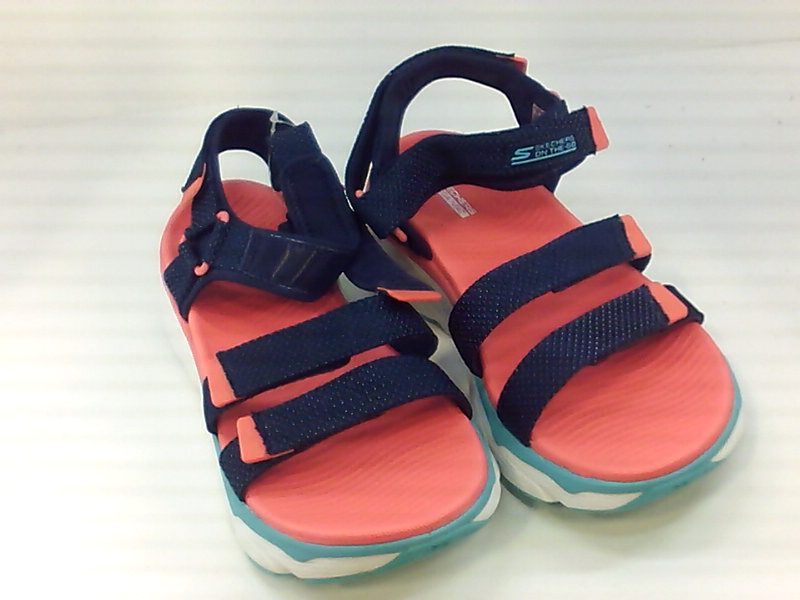 Skechers Women's Max CushioningSlay Sport Sandal, Navy/Multi, Size 9.0