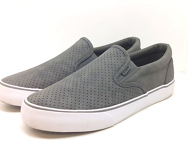 Lugz Men's Clipper Lx Classic Slip-on Sneaker, Charcoal/White, Size 10. ...