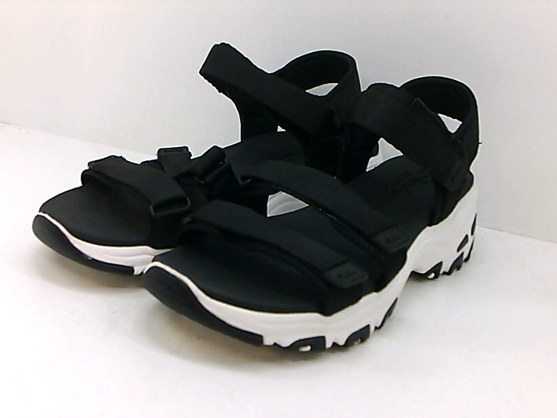 Skechers Cali Women's D'Lites-Fresh Catch Wedge Sandal, Black, Size 10. ...