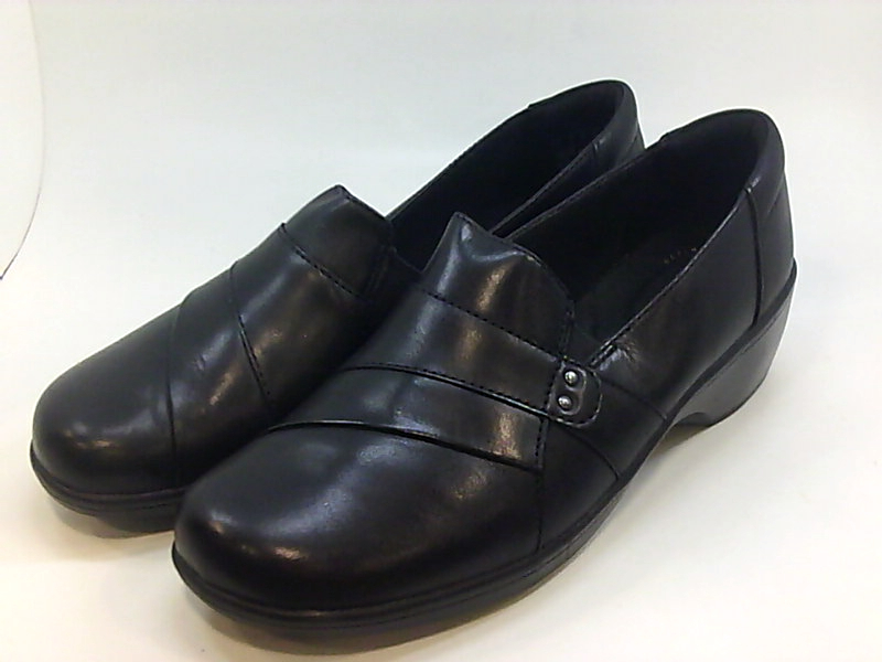 Clarks Women's May Marigold Slip-On Loafer, Black Leather, Size 9.0 iWdc