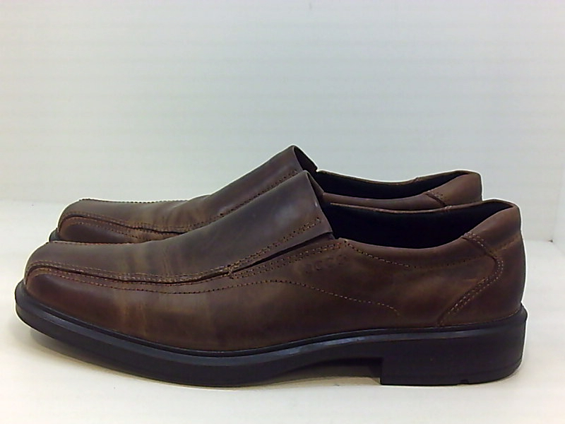 ECCO Mens Helsinki Leather Closed Toe Slip On Shoes, Cocoa Brown, Size ...