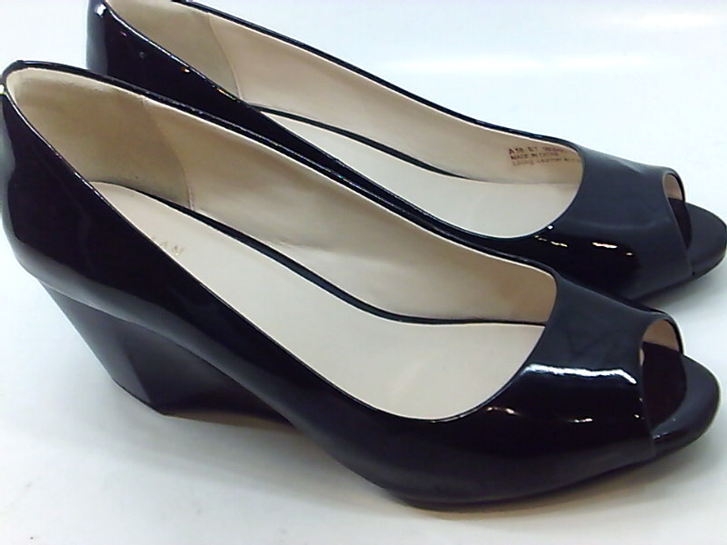 cole haan black peep toe pump