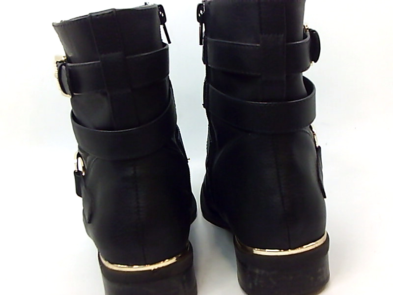 gbg los angeles women's harlin round toe stacked heel boot