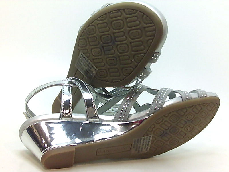 wide fit silver wedge sandals
