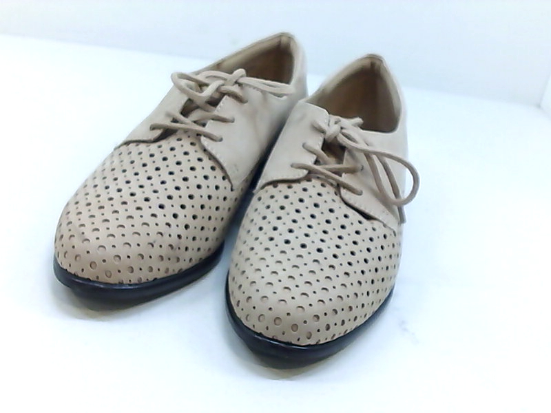 Trotters Womens Lizzie Leather Low Top Lace Up Fashion Sneakers Sand 
