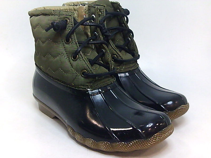 sperry olive quilted duck boots