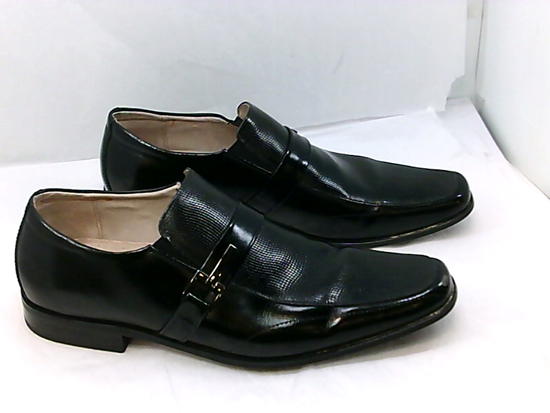 Stacy Adams Mens BEAU Fabric Square Toe Penny Loafer, Black, Size 9.5 ...