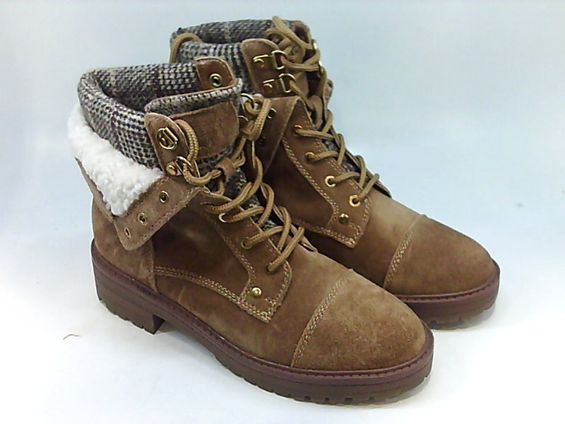 Tommy Hilfiger Womens Dyan Suede Ankle Winter Boots, Tan, Size 5.0 pl2U ...