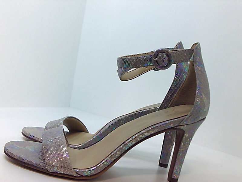 Naturalizer Womens Kinsley Open Toe Formal Ankle Strap Sandals, Silver, Size 8.5 | eBay