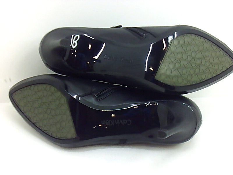 Calvin Klein Women's Joanie Leather Ankle Boot, Black, Size 9.5 Pfii | eBay