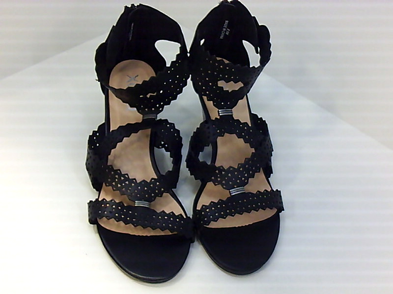 Xoxo Womens Satisha Open Toe Casual Espadrille Sandals, Black, Size 8.5 ...
