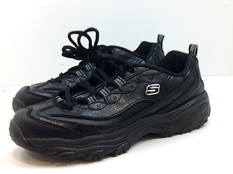 Skechers for Work Women's D'lites Slip-Resistant Marbleton Shoe, Black ...