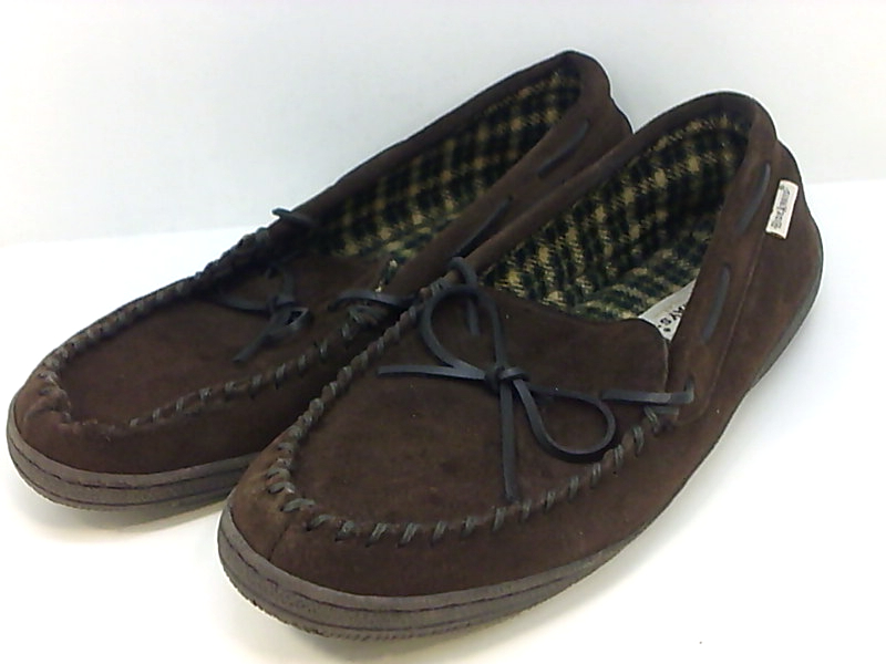 L.B. Evans Mens Marion Closed Toe Slip On Slippers, Chocolate, Size 12. ...
