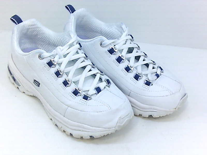 Skechers Womens 1728wnv Low Top Lace Up Walking Shoes, White, Size 5.0 ...