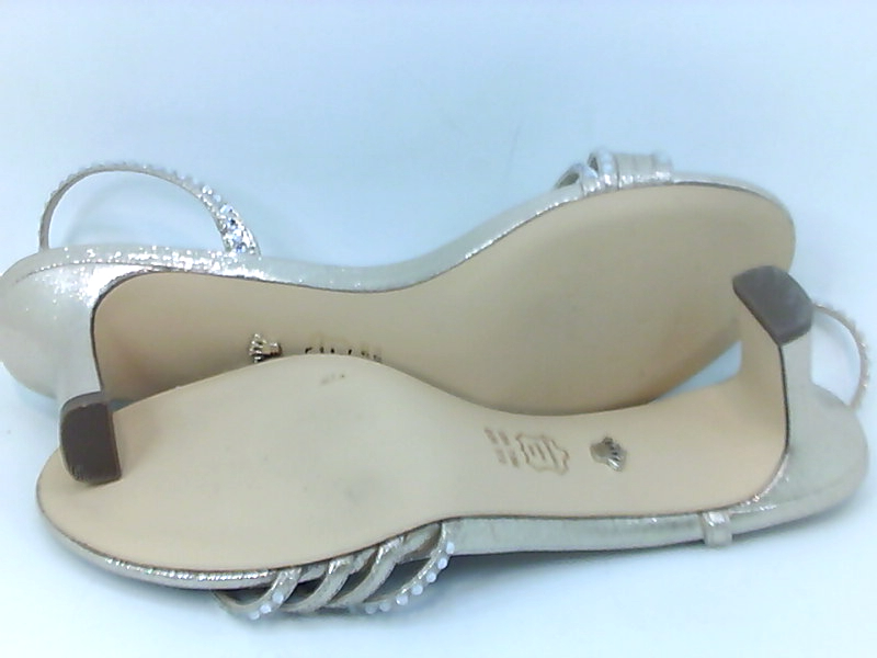 Nina Womens Gerri-Fy Open Toe Bridal Strappy Sandals, Silver, Size 7.5 PZes | eBay
