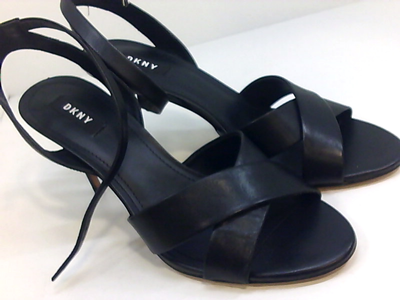 DKNY Womens Ivy Leather Open Toe Ankle Strap Classic, Calf Black, Size ...