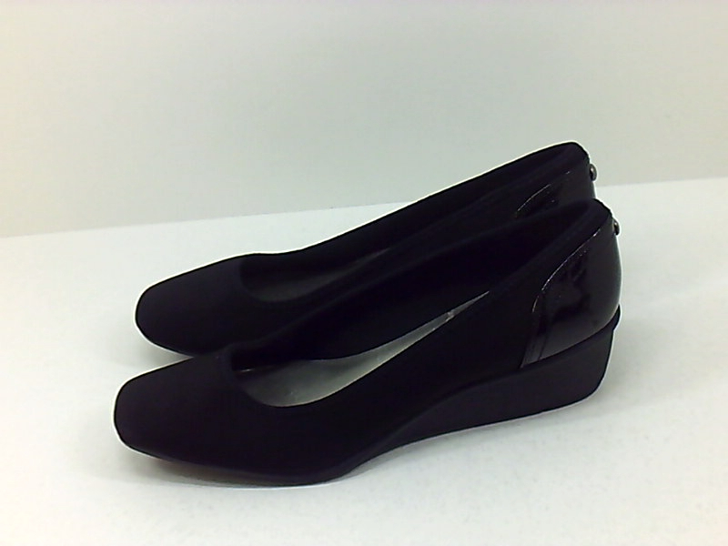 Anne Klein Sport Women's Wisher Fabric Wedge Pump, Black, Size 7.5 qab7 ...