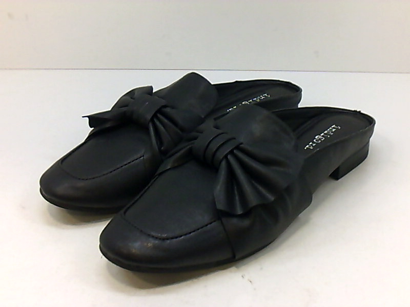 leather square toe mules