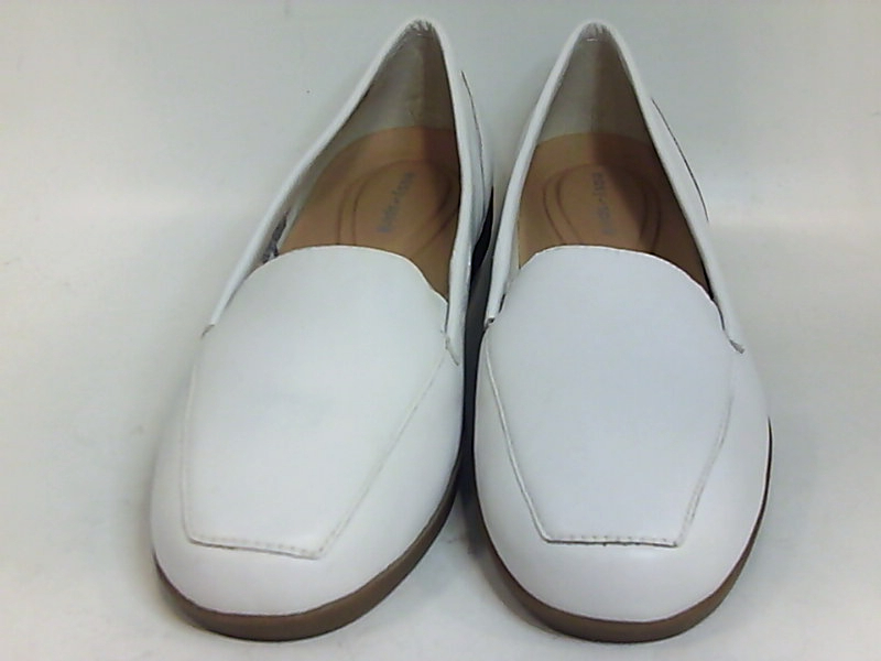 Easy Spirit Womens Devitt Leather Closed Toe Loafers, White, Size 8.0 ...