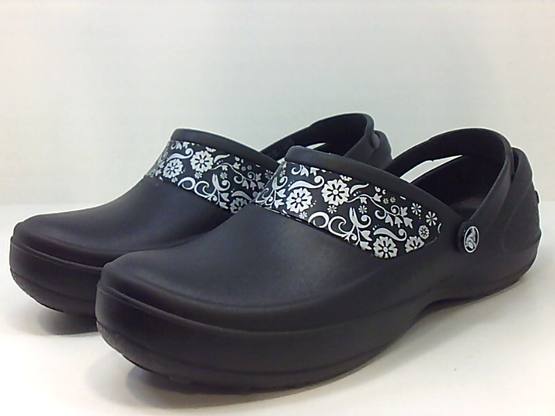 Crocs Womens Mercy Closed Toe SlingBack Clogs, Black