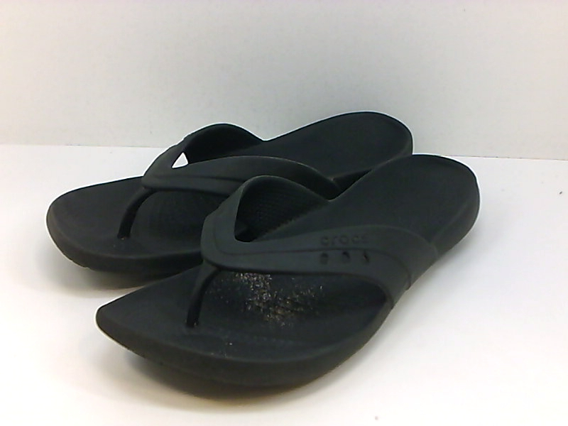 Crocs Women's Capri V Flip Flop | Casual Sandal With, Black/Graphite ...