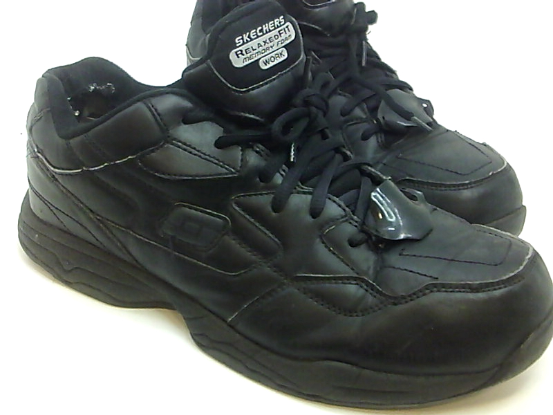 Skechers Mens Felton Soft toe Lace Up Safety Shoes, Black, Size 11.0 ...