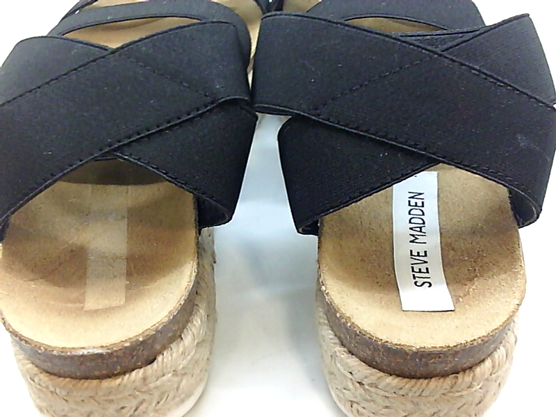 Steve Madden Women's Shoes Kimmie Leather Open Toe Casual, Black, Size 9.0 Klbu | eBay