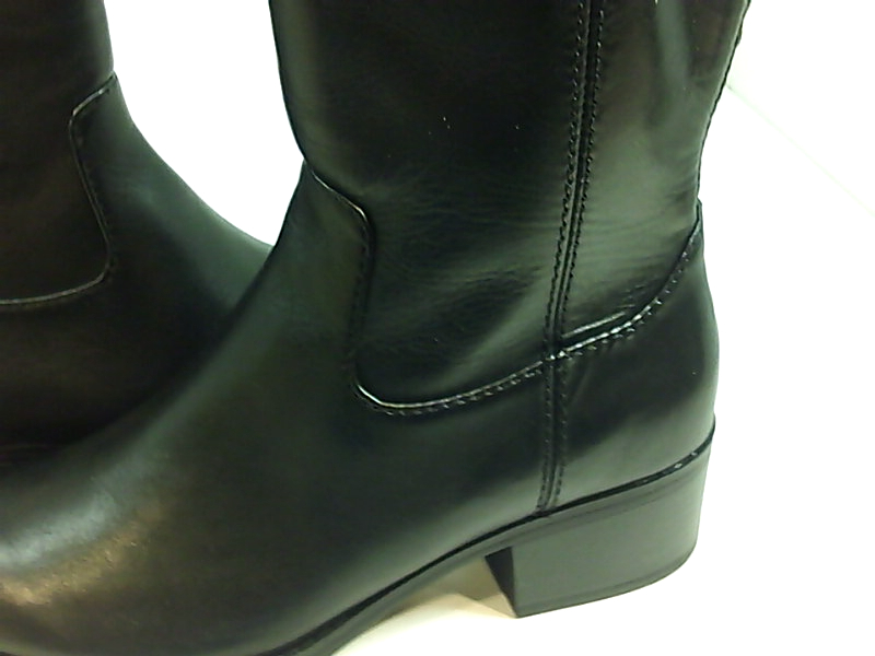 Alfani Womens Bexleyy Leather Almond Toe Knee High Riding Boots, Black