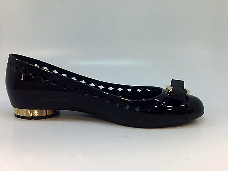 Salvatore Ferragamo Womens Jelly Vara Bow Cutout Flats Closed, Black ...