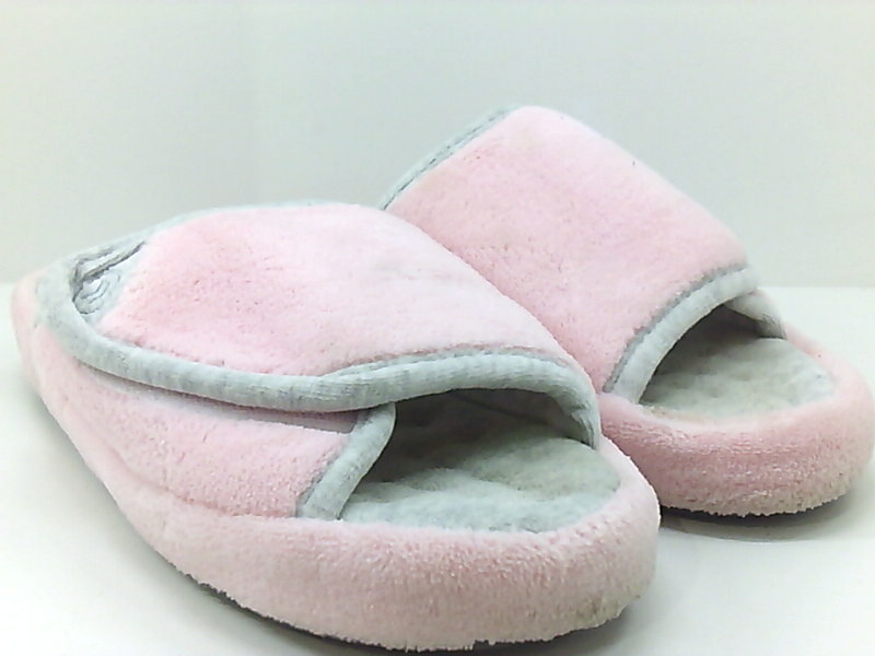 isotoner Women's Microterry Pillowstep Spa Slide SLIPPER Petal Pink