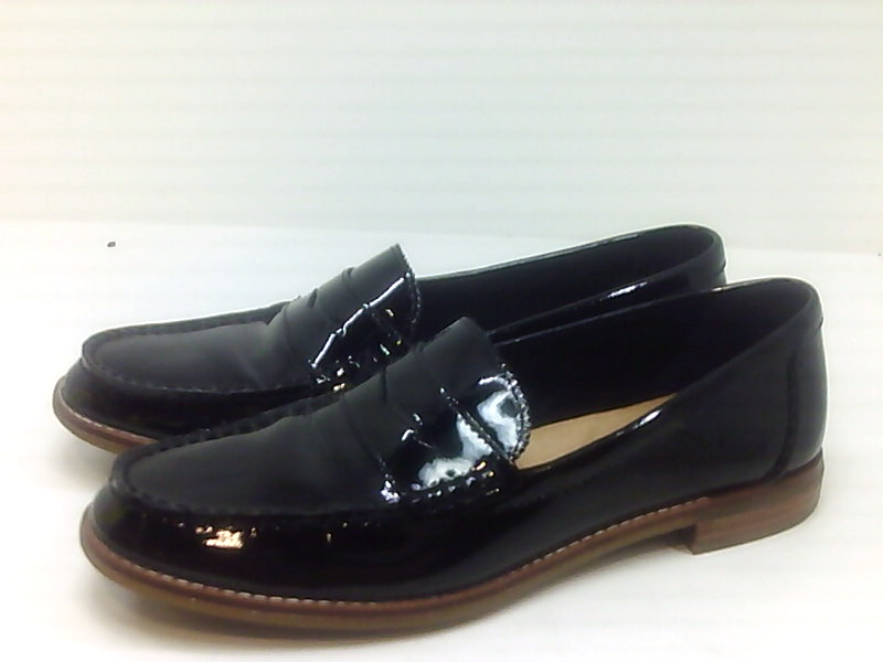 Sperry Womens seaport penny Fabric Closed Toe Loafers, Black Patent ...