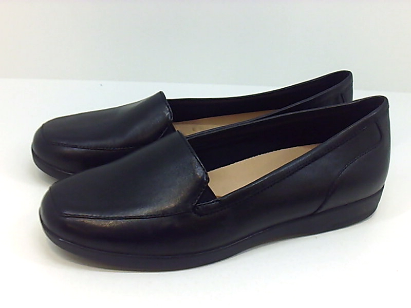 Easy Spirit Womens Devitt Leather Closed Toe Loafers, Black, Size 7.0 ...