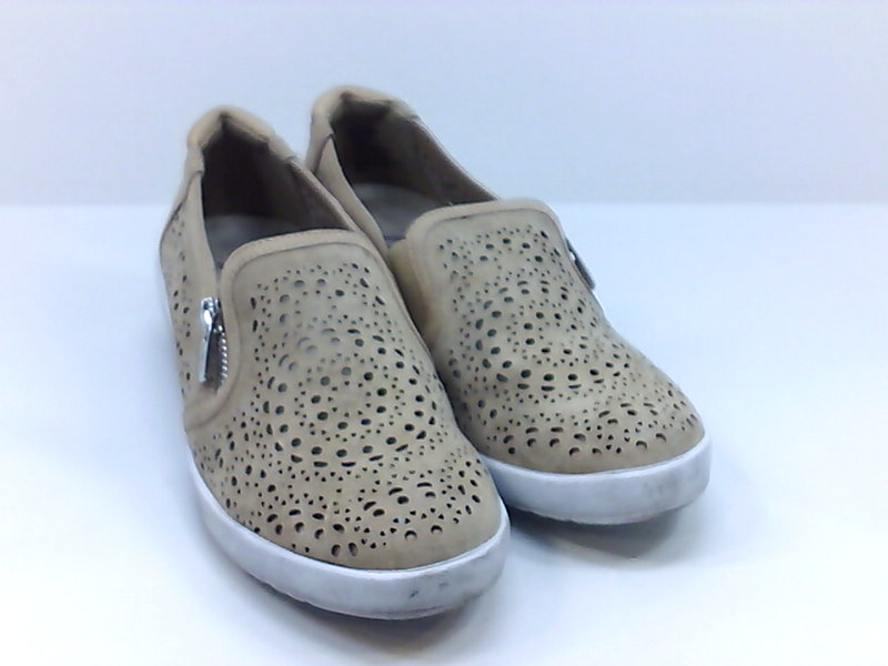 Anne Klein Womens Yvette Leather Low Top Zipper Fashion