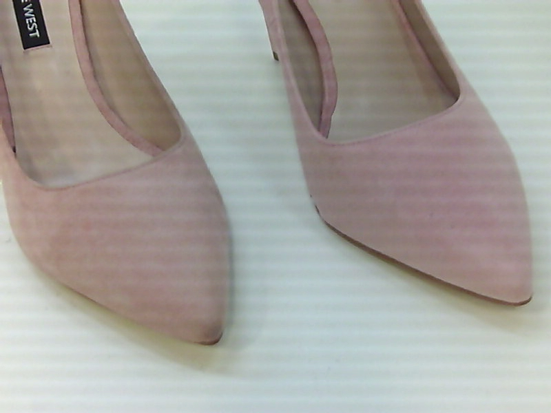nine west leather & lucite pointed toe pump