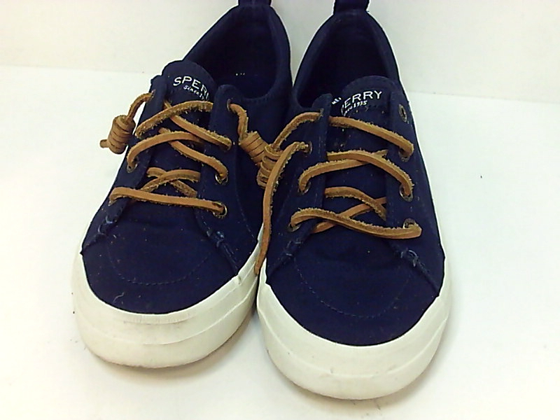 Sperry Womens Crest Vibe Canvas Low Top Lace Up Fashion Sneakers, Navy ...