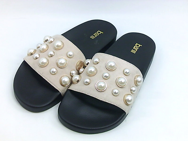 Bar III Womens Sara Open Toe Beach Slide Sandals, Beige, Size 8.5 WDKB | eBay