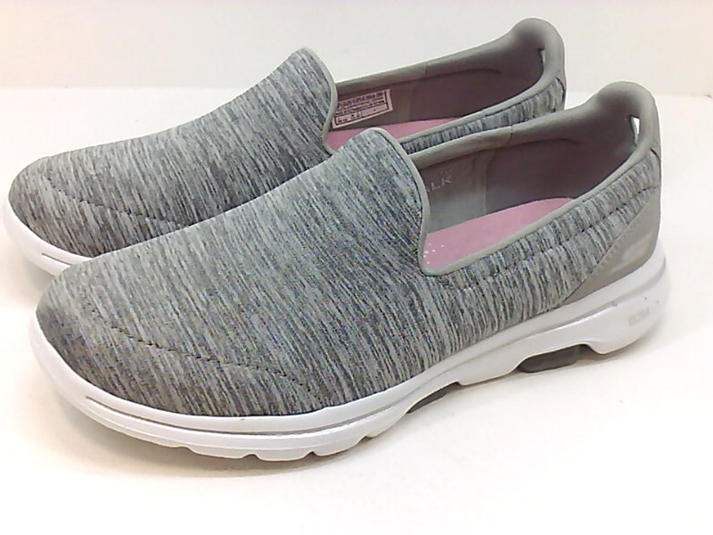 Skechers Womens 15903 Fabric Low Top Slip On Running Sneaker, Grey ...