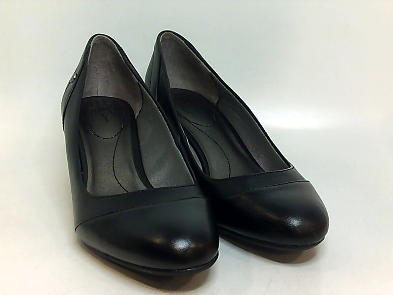 LifeStride Womens Dreams Leather Closed Toe Wedge Pumps, Black, Size 9. ...
