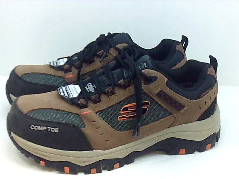 Skechers Men's Greetah Construction Shoe, Brown/Black, Size 10.5 xc5F