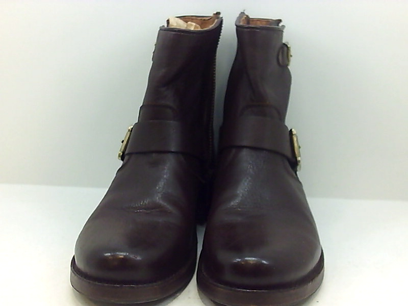 frye combat boots womens brown