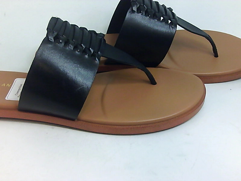 Cole Haan Womens Felix Split Toe Casual T-Strap Sandals, Black Leather, Size 9.0 | eBay