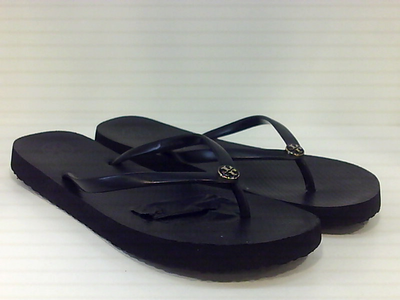 Tory Burch Womens Flip Flop Open Toe Casual, Black/Black, Size 9.0 8DQS ...