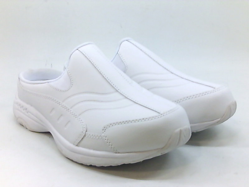 Easy Spirit Womens Travel Time Leather Round Toe Mules, White, Size 6.5 ...