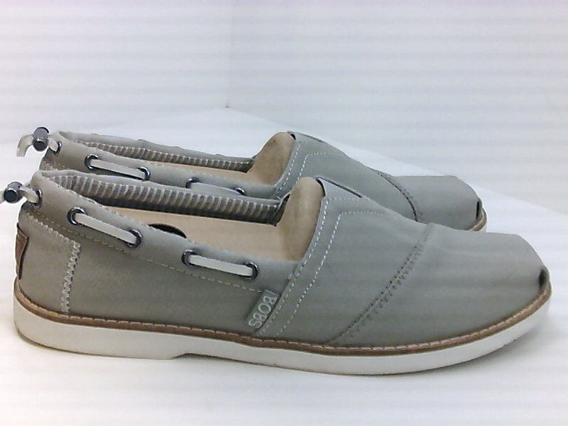 Skechers Womens Chill Luxe Industrial Canvas Slip On Boat Shoe Grey Size 85 Ebay 1915