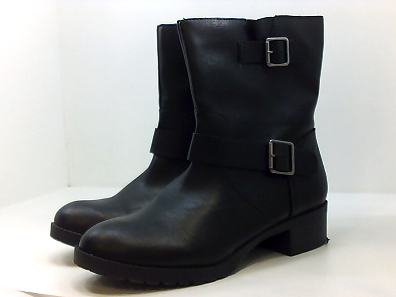 Style & Co. Womens Gianara Round Toe Ankle Motorcycle Boots, Black