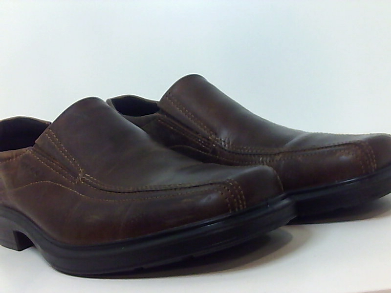 ECCO Mens Helsinki Leather Closed Toe Slip On Shoes, Cocoa